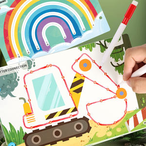 Livre d'éducation précoce pour enfants pour l'apprentissage <span class=keywords><strong>de</strong></span> l'alphabet anglais et des nombres, entraînement au stylo effaçable, cartes d'entraînement au contrôle du stylo, cahier <span class=keywords><strong>de</strong></span> traçage - Product Image 4