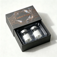 Maßgefertigte Luxus-Schubladenverpackungsbox Kosmetik Gefriergetrocknetes Pulver Fläschchen Geschenkbox Individueller Druck Peptid-Flaschenverpackungsbox