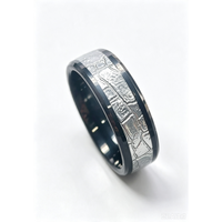 Bague de mariage de luxe pour homme en acier tungstène plaqué or 18K 24K, design personnalisé, vente en gros OEM ODM