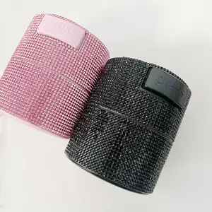 Almacenamiento de pegamento para pestañas de diamante, contenedor seco de adhesivo rosa y blanco, contenedor sellado, contenedor de tanque de pegamento para pestañas