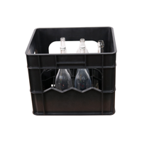 Caisses en plastique, caisse à bière en plastique pour bouteilles de vin/eau/jus/lait, boîte personnalisable en couleur et logo, 12 bouteilles de bière