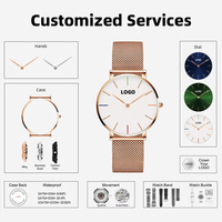 En stock 1 pièce, logo personnalisé, 50 pièces, montres-bracelets à quartz pour femmes, design de cadran de luxe, fabricant OEM ODM, nouvelle collection Hannah Martin 1251