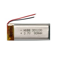 Baterai Li-Ion Polimer 3.7V 90mAh 301230 2 Kabel untuk Kotak Pengisi Daya Headset Earphone TWS L0038