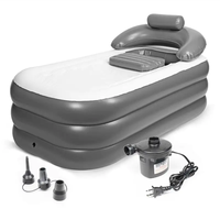Baignoire gonflable portable pliable en PVC pour une seule personne adulte Spa Hot Tub