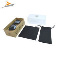 Boîte d'emballage de lunettes avec logo personnalisé Boîtes d'emballage de stockage de lunettes de soleil avec couvercle transparent en PVC