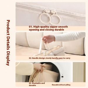 Portable Travel Garment Bag Hanging Handles Lining Case Storage Factory Direct Clothing Organizer Finishing Touches Fabric 100% - Product Image 4
