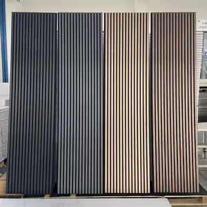 Tùy chỉnh âm thanh bằng chứng akupanel Veneer thanh gỗ Slatted sồi Acoustic tấm Tường akustik Bảng điều chỉnh