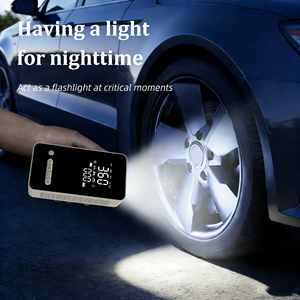 Gonfleur de pneus portable <span class=keywords><strong>MAX</strong></span> 150 PSI, compresseur d'<span class=keywords><strong>air</strong></span> sans fil avec lumière LED, batterie rechargeable, ABS, pneus de voiture - Product Image 4