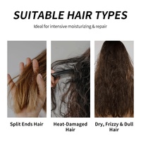 Minyak Shea Butter untuk Rambut Anti-Kusut, Minyak Zaitun, Minyak Jojoba, Vitamin E, Minyak Esensial Perawatan Rambut untuk Rambut Bercabang