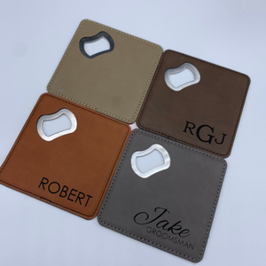 Ouvre-bouteille carré en acier inoxydable sous-verre ouvre-bouteille créatif porte-gobelet à bière tapis - Product Image 6