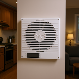 Ventilador de pared de 7.5 pulgadas, 305 CFM, control remoto, ventilador de habitación a habitación, blanco, 110 V - Product Image 2