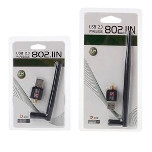 การ์ดเครือข่ายไร้สาย USB 2.0 ตัวรับสัญญาณมินิไวไฟ 5DB เสาอากาศขนาดใหญ่ ระยะ 300 ม. โมดูลไวไฟประสิทธิภาพสูง - Product Image 2