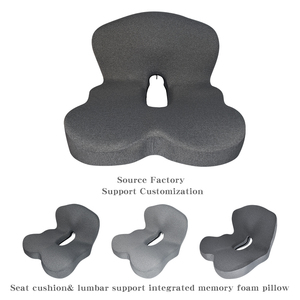 High Quality Memory Foam Ergonomic Anti-Dust Mite Washable Anti-Slip Anti-Static <strong>Oblong</strong> Shape Office Student Seat <strong>Cushion</strong> Lumbar - Product Image 1
