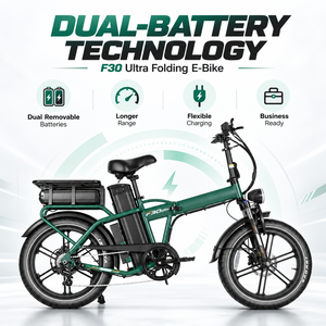 จักรยานไฟฟ้า QMWHEEL F30 Ultra UK ขายส่ง จักรยานไฟฟ้าพับได้ขนาด 20 นิ้ว 250W 70Ah แบตเตอรี่คู่ จักรยานไฟฟ้าส่งของ - Product Image 1