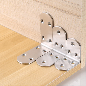 Stainless <b>Steel</b> <b>Angle</b> <b>Bracket</b> 3Mm Thick L-Shaped Right <b>Angle</b> Connector For Furniture Bathroom Use - Product Image 2