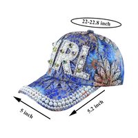 Sombreros de Sol para Mujer con Pedrería, Protección UV, Gorra de Béisbol Brillante Decorada, Gorras para Espectáculos de Danza, Gorras con Personalidad, Gorra de Hip Hop para Calle y Aire Libre