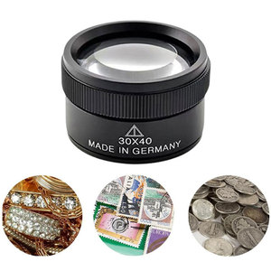 Jewelers' Loupe 30x40mm Optical Glass Lens Made In Germany Magnifier For Jewelry Coins Stamps - Product Image 1