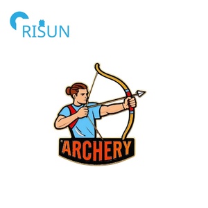 Fabrication de broches de tir à l'arc en métal émail personnalisé tir à l'arc archers <span class=keywords><strong>cible</strong></span> épinglette insigne personnalisé broche Bullseye - Product Image 2