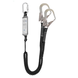 Sabuk Pengaman Kerja di Ketinggian Tinggi dengan Kait Tunggal dan Ganda, Tali Polyester Elastis, Kantong Penyangga Anti Jatuh, Tali Pengaman - Product Image 1