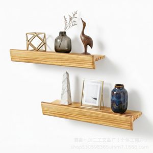 Wooden <b>Wall</b> <b>Mounted</b> <b>Shelf</b> Rectangle Single Layer Multipurpose Home Decor Bookshelf Succulent Display <b>Shelf</b> - Product Image 5
