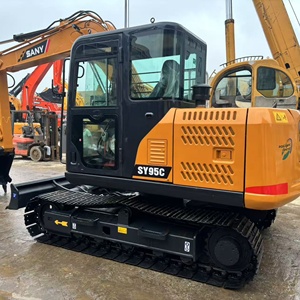 Miniexcavadora Usada SANY SY95C 2023 de 12 Toneladas y 55 kW con Dientes de Repuesto, Martillo Rompedor y Cucharón de Excavación para Construcción - Product Image 6
