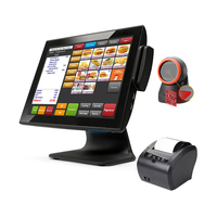 RunTouch RT8800 Layar Sentuh Kapasitif PCAP POS Terlaris dengan MSR VFD Layar Pelanggan 20x2