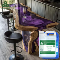 Fabricant de résine époxy transparente personnalisée Résine époxy pour bijoux Vente en gros Tables en cristal Revêtement supérieur résine colle sans jaunissement