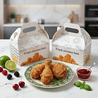 Emballage alimentaire biodégradable personnalisé pour restaurant, boîte à emporter en carton pour poulet frit