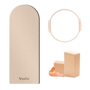 Set di Accessori per <span class=keywords><strong>Pilates</strong></span> Personalizzati di Alta Qualità e Durevoli, Tappetino Yoga in Tessuto di Poliestere, Blocco Yoga, Anello <span class=keywords><strong>Pilates</strong></span> Marca VIGFIT - Product Image 1