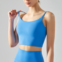 Sujetador deportivo de alta calidad para mujer, Top de entrenamiento de Color sólido, chaleco de alto impacto