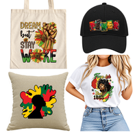 Transferts DTF Juneteenth en gros prêts à poser, autocollants thermocollants pour fans de sport américains, lavables pour T-shirts homme
