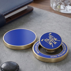 Moneda Ecológica de Aleación de Zinc con Esmalte Suave Personalizado de la Asociación Francesa de Golf, Chapado en Oro, Insignia en Relieve, Exclusiva para Clubes de Campo - Product Image 3