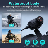 Caméra de surveillance pour moto et vélo avec WiFi, application, écran 0,96 pouce, étanche, enregistreur vidéo de sécurité