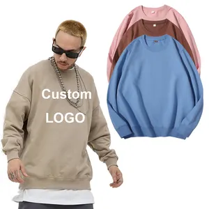 Wholesale Custom Plus Size Plain Blank Men'S Hoodies & Sweatshirts Embossed Jogger Pullover Embroidery Cotton Sweatshirt