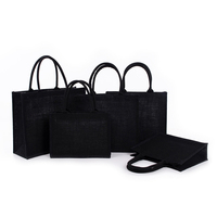 Sacs fourre-tout personnalisés en gros avec logo imprimé, écologiques, portables, pour cadeaux de mariage, en toile de jute, lin et coton avec poignées en corde