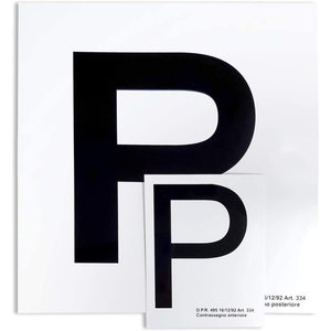 Set di 2 contrassegno elettrostatico anteriore e posteriore 'P' per i principianti apparecchiature di parcheggio - Product Image 1