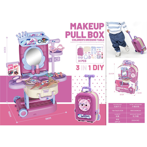 Jouets DIY 3 en 1 pour filles, jouets de coiffeuse princesse, jeux éducatifs, habillage, beauté, maquillage, table de coiffeuse pour enfants - Product Image 6