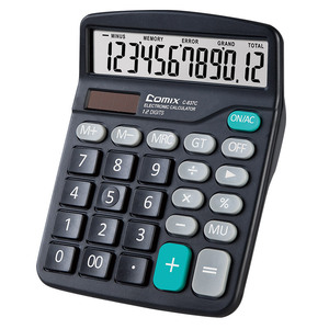 คอมิกซ์ C-837C เครื่องคิดเลขตั้งโต๊ะ 12 หลัก สำหรับสำนักงานการเงิน นักเรียน - Product Image 5