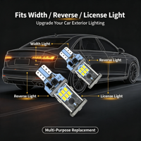 Bombilla LED T15-CMC para Luz de Reversa de Auto, 12SMD, Alta Luminosidad, 6000K, Blanca, Canbus, T15 921 W16W, Lámpara de Estacionamiento para Vehículos