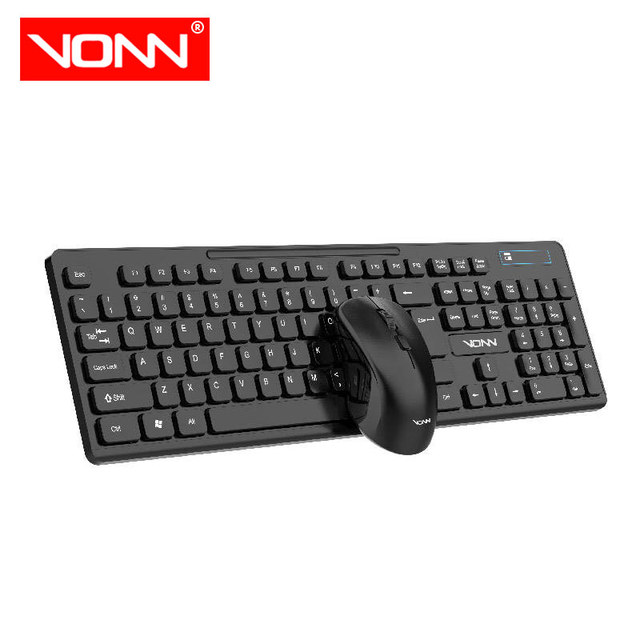 Hot Sell VON100 2.4G Wireless Optical Keyboard Mouse Set USB Slim 104 Keys Business Keyboard and Mouse Combo for PC Laptop
