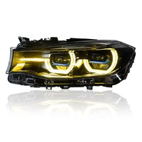 Pour BMW Série 3 3GT F34 2013-2019 : Ensemble de phares à projecteur laser amélioré, double couleur, yeux dorés