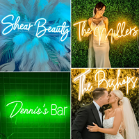 Dropshipping letrero de neón Logo personalizado Led luz letra acrílico Rgb para tienda de negocios salón tienda pared abierta al aire libre cumpleaños boda