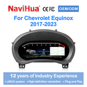 Navihua Nuevo para Chevrolet Equinox 17-23, Actualización de Panel de Instrumentos LCD con Sistema Linux, Carplay, Velocímetro Digital - Product Image 1