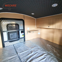 Wecare Compact Mini Teardrop Travel Trailer à essieu unique avec panneaux solaires pour le camping hors réseau en week-end
