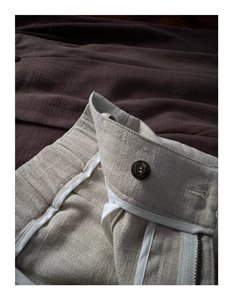 Pantalon unisexe <span class=keywords><strong>en</strong></span> <span class=keywords><strong>lin</strong></span> style Old Money, coupe décontractée, taille haute, jambe large droite, fin et léger pour l'été, pour hommes et femmes - Product Image 5