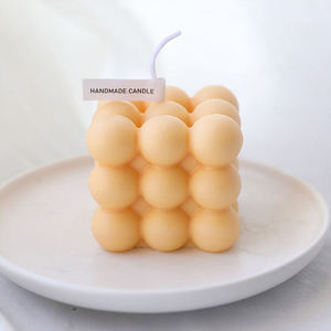 Sang Trọng Nhiều Màu Sắc Phun Món Quà Sáng Tạo Sáp Đậu Nành 3D Rubik Của Nến Thơm Bong Bóng Cube Nến Rubik - Product Image 1