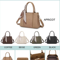 Sac fourre-tout décontracté pour femme, structuré, avec fermeture éclair, doublure en nylon imperméable, chaînes et foulards, et bandoulière amovible