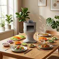 Commerciële multifunctionele roestvrijstalen groente- en fruitsnijmachine, -snijder en -hakker voor wortel, yam, ui en aardappel