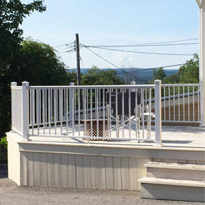 手すり手すりバルコニーと階段用カスタマイズデザインアルミニウムと亜鉛メッキ鋼錬鉄製階段ステップ手すり - Product Image 3