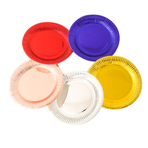 Manufacturers Wholesale Custom 7 Inch Gold and Silver Card Paper Modern Padi Brand Birthday Party <b>Disposable</b> <b>Plate</b> - Product Image 6